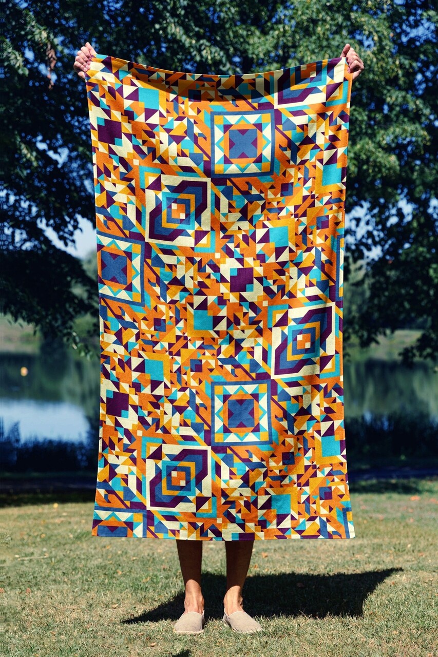 Prosop de plaja, L'essentiel Maison, Rug 70, 70x130 cm, Multicolor - imagine 6